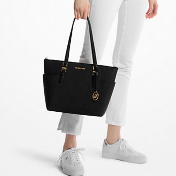Michael Kors Black and Gold Tote - Picture 2 of 4
